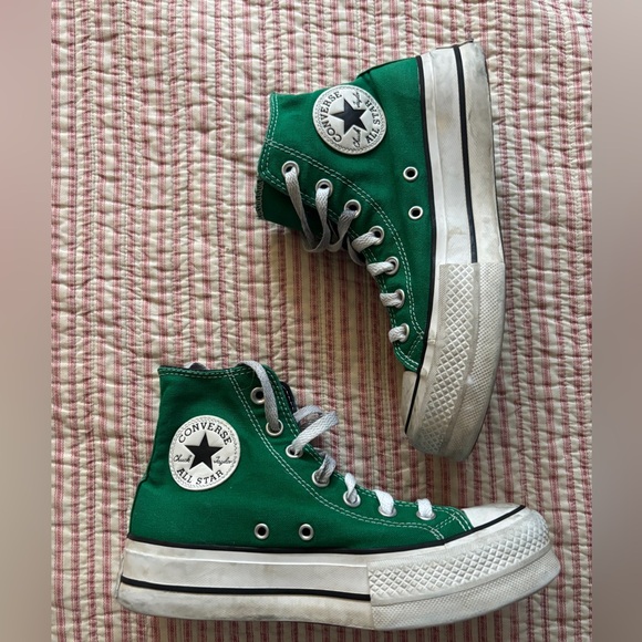 Converse Platform Green High-Top Sneakers - Picture 1 of 11